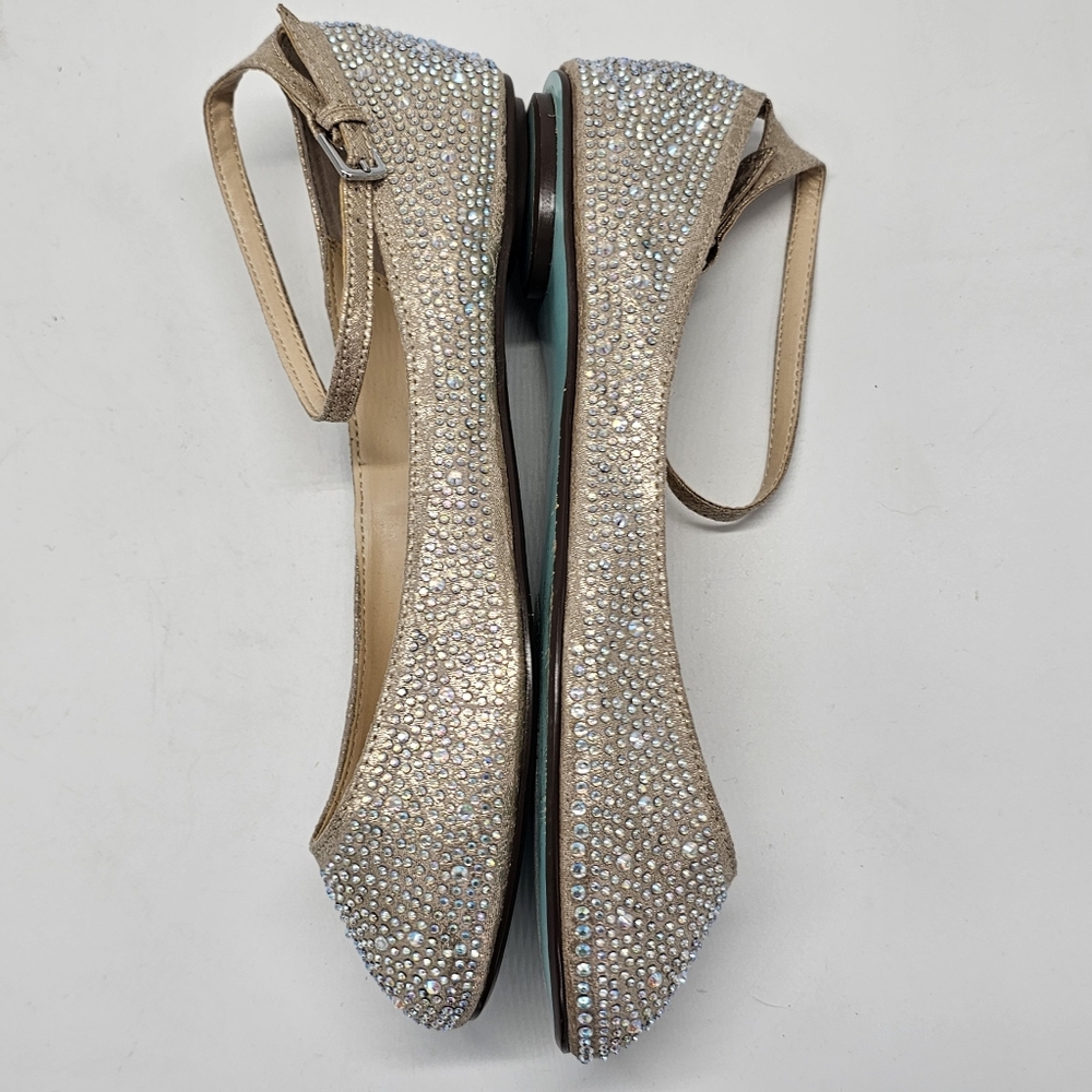 Betsey Johnso SB Joy Bling Weddin Prom Ballet Flats 6.5 - Picture 10 of 14